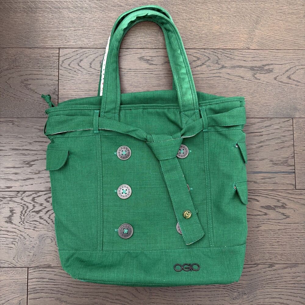 OGIO Hamptons Kelly Green Laptop Tote Travel Bag 15" Laptop Lined Pockets